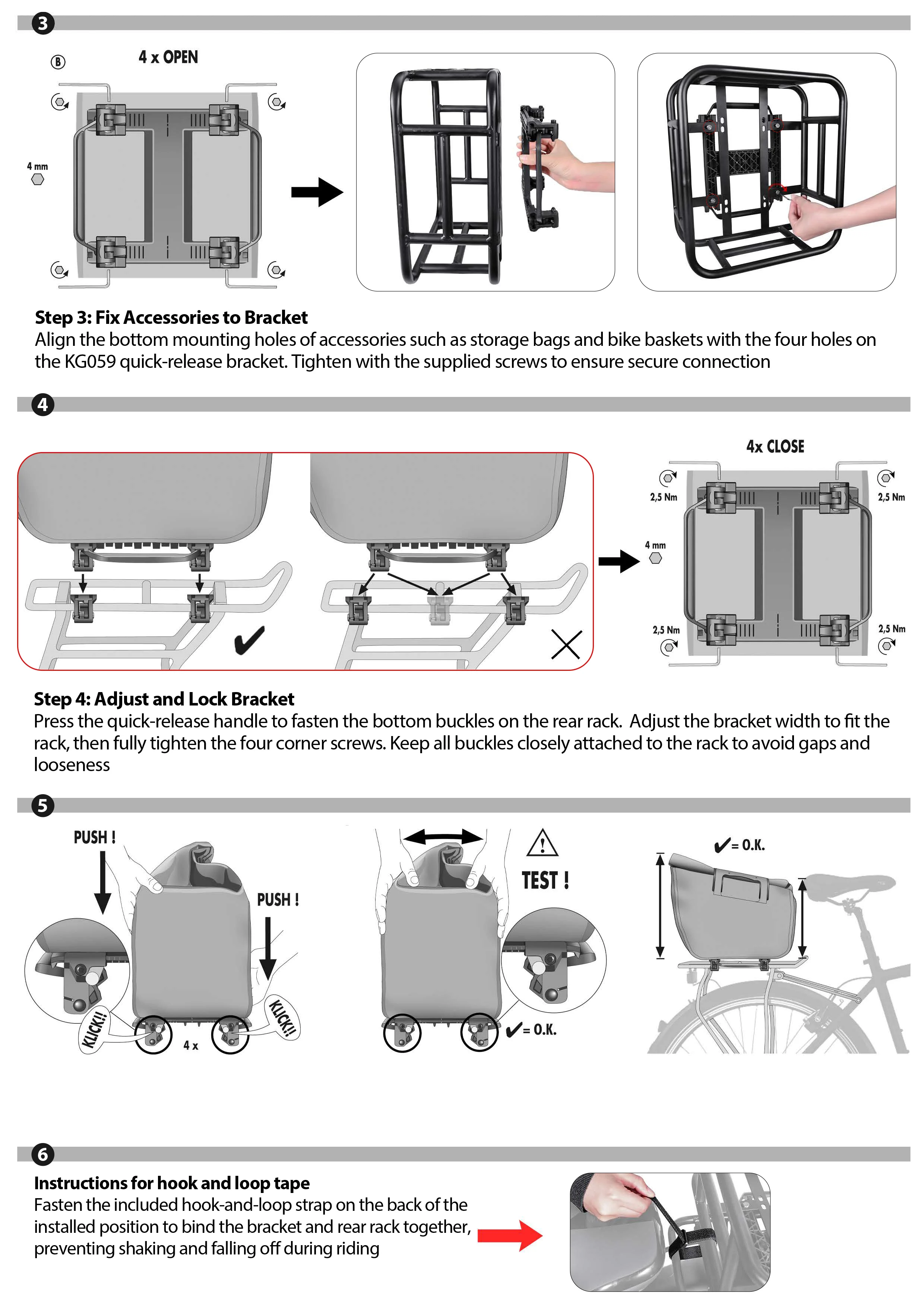 Schnell Abnehmbarer E-Bike Gepäckträger MTB Fahrradträger Fahrradhalterung Gepäckablage Abnehmbarer Fahrrad-Heckträger – Detail 2