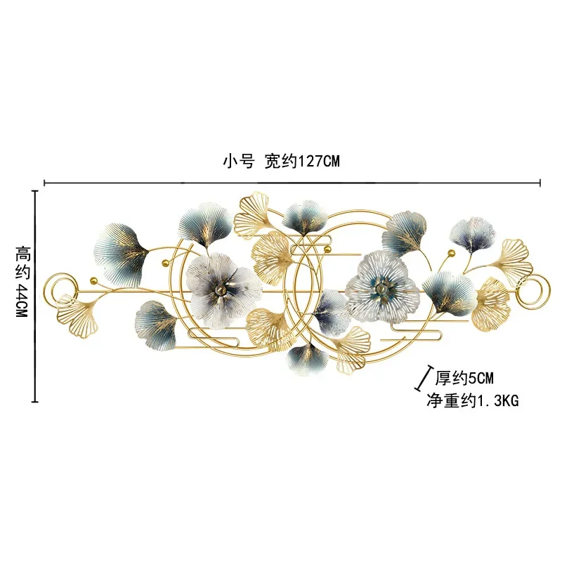 Ginkgo Blad Moderne Minimalistische Meubels Ijzeren Metalen Wanddecoratie Club Wanddecoraties Achtergrond Hanger Woondecoratie