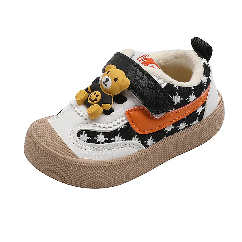 Baskets en peluche à l'offre elles souples pour enfants, chaussures de marche pour bébé, chaussures décontractées pour garçon, chaussures en coton pour fille, chaussures chaudes pour bébé, Nialisation, hiver