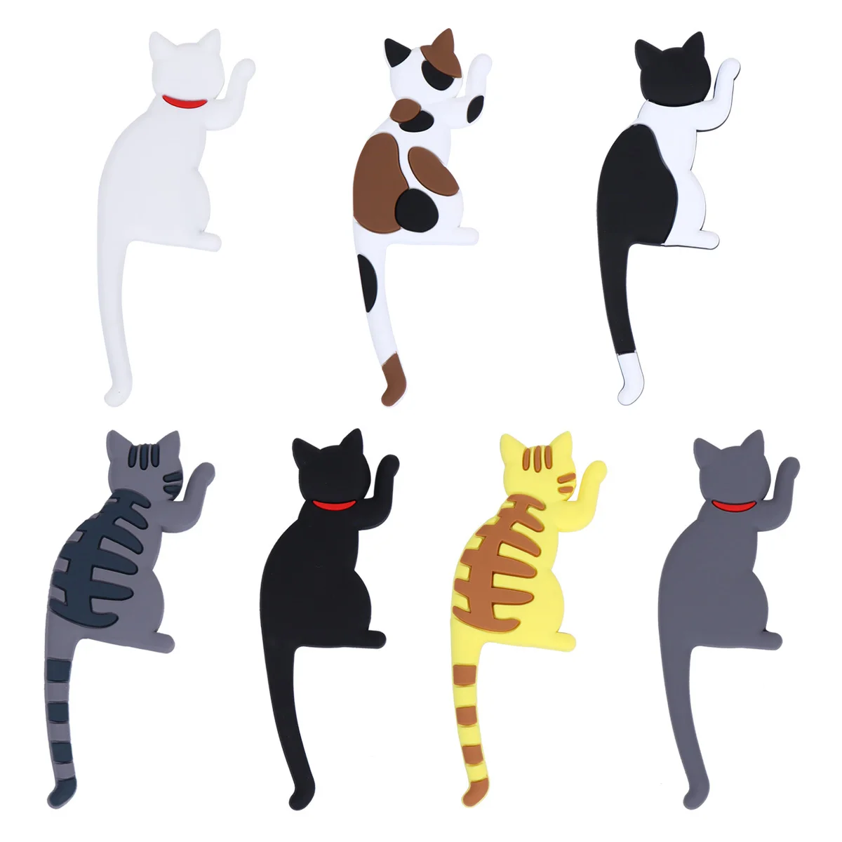 جميل القط تصميم المغناطيسي هوك الثلاجة ملصق مغناطيس الثلاجة لخزانة السبورة الهاتف قذيفة سهلة الإزالة #6