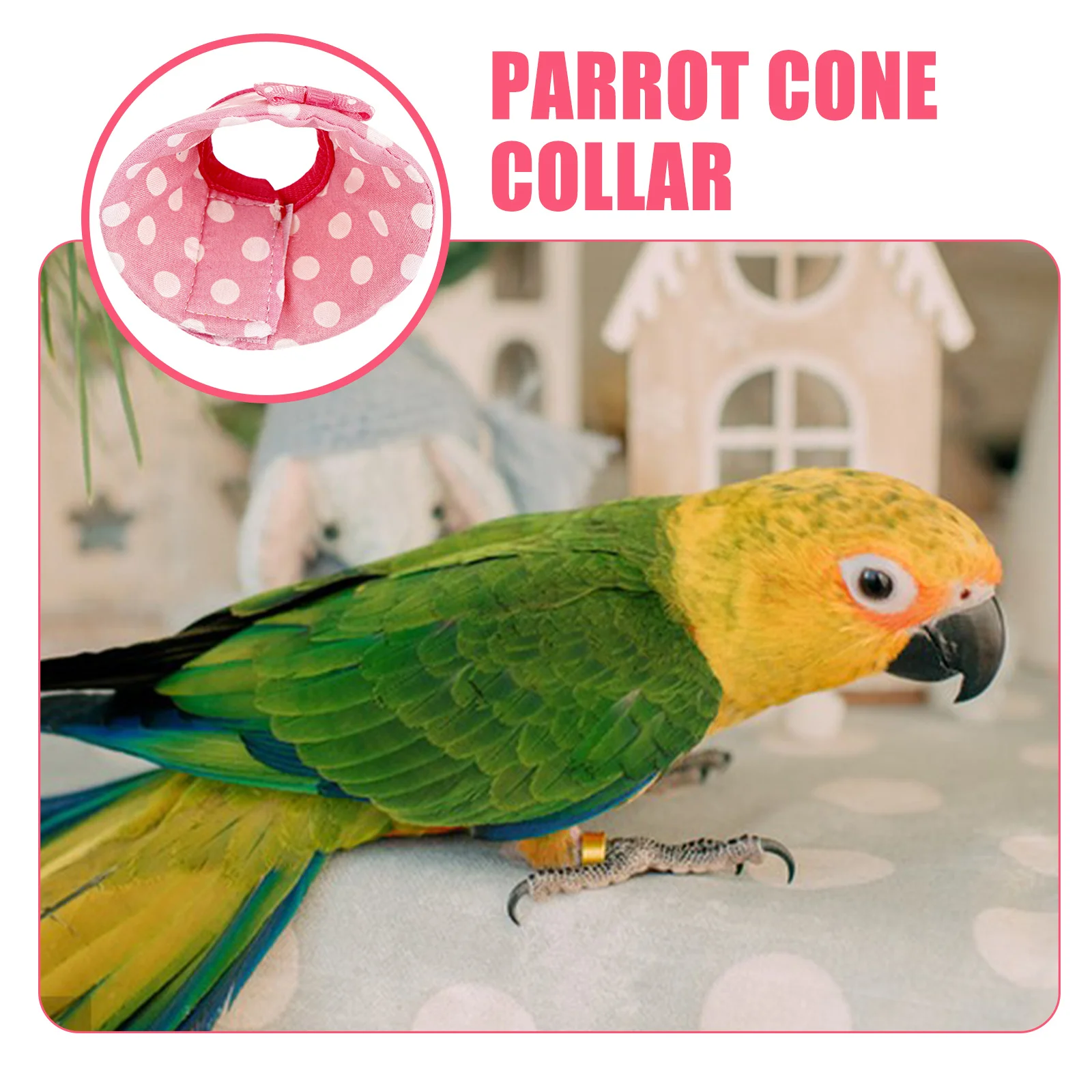 جهاز مخروطي الببغاء ذو الياقة المضادة للعض على الطيور يحمي الجروح ويضمن الانتعاش المريح بشكل آمن دون تقييد عادي