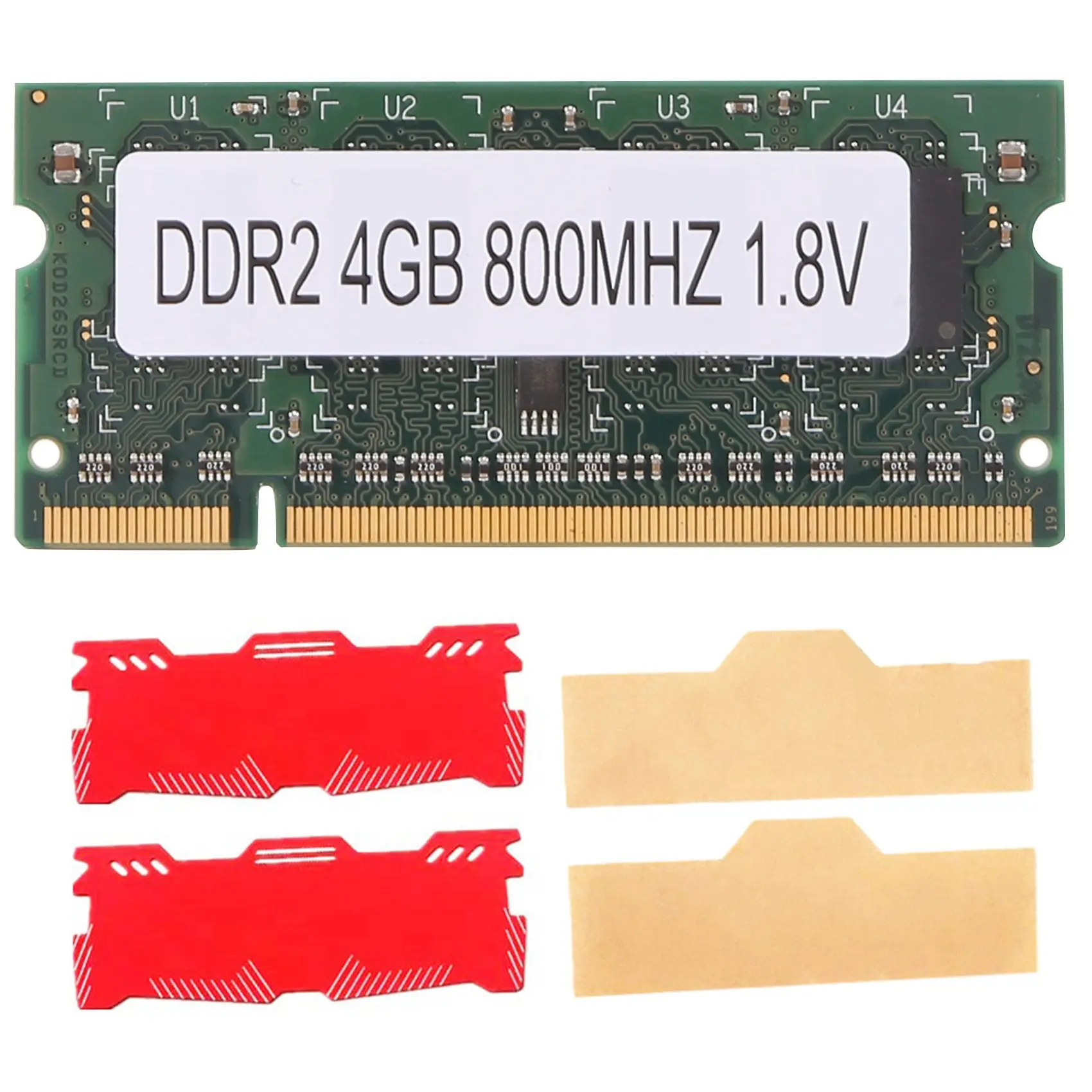 

4GB DDR2 Laptop Ram+Cooling Vest 800Mhz PC2 6400 SODIMM 2RX8 200 Pins for Intel AMD Laptop Memory Ram