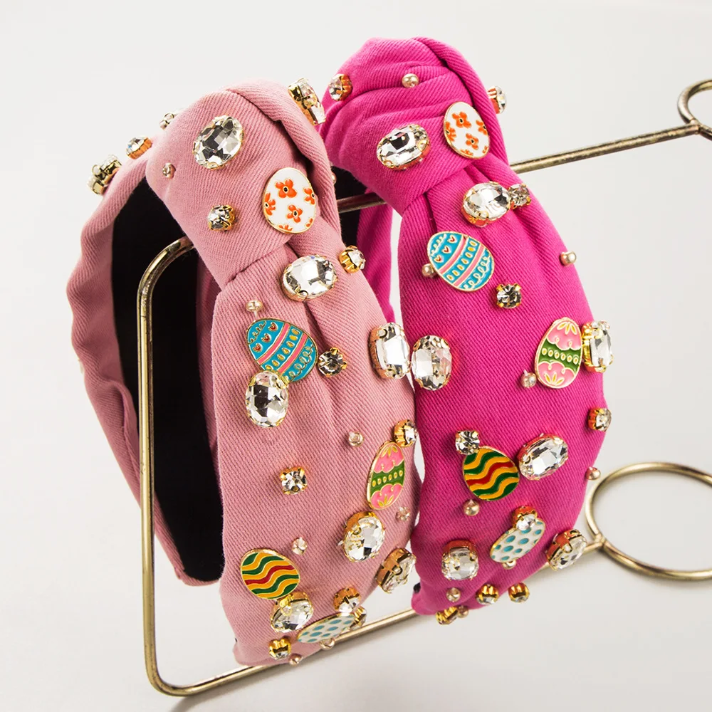 

Heming headband women's Easter new hand-sewn alloy dripping accessories Easter egg headband temperament hair accessories