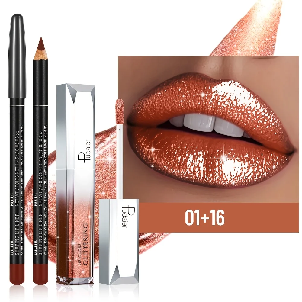 Seidig-Matter Lipliner & Metallisch-Glänzendes Duo |   Ganztägiger Halt, geschmeidige Definition & Hochglanz-Finish |   Geschenkset für den Alltag & für Mutige Entscheidungen