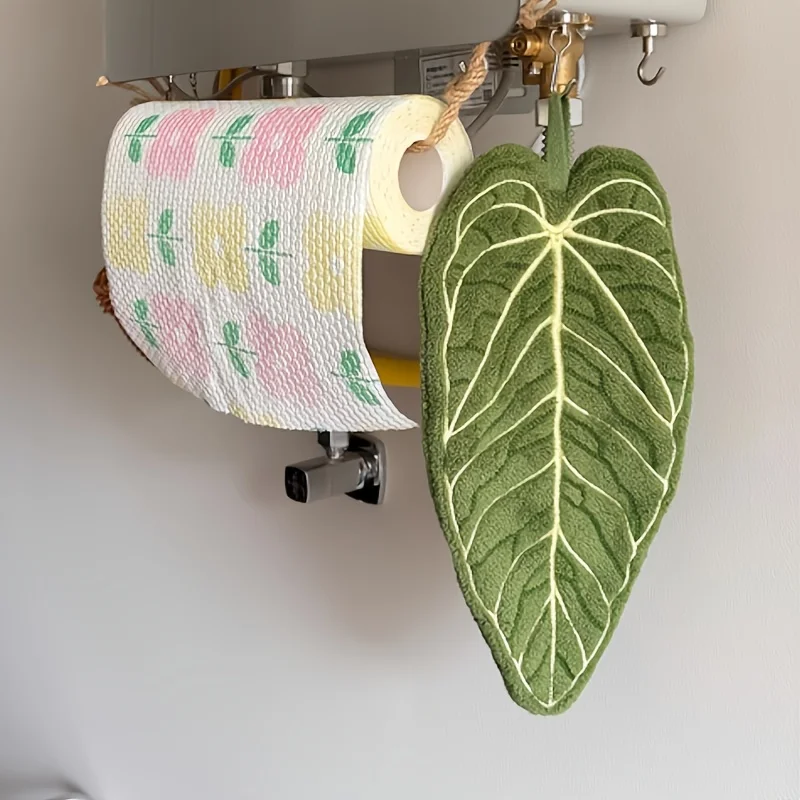 Ultra-Absorbent Plant Towels Leaves Design Absorbent Handkerchiefs Kitchen Bathroom Wiping Cloths Washable Plant Print Towels - view 3
