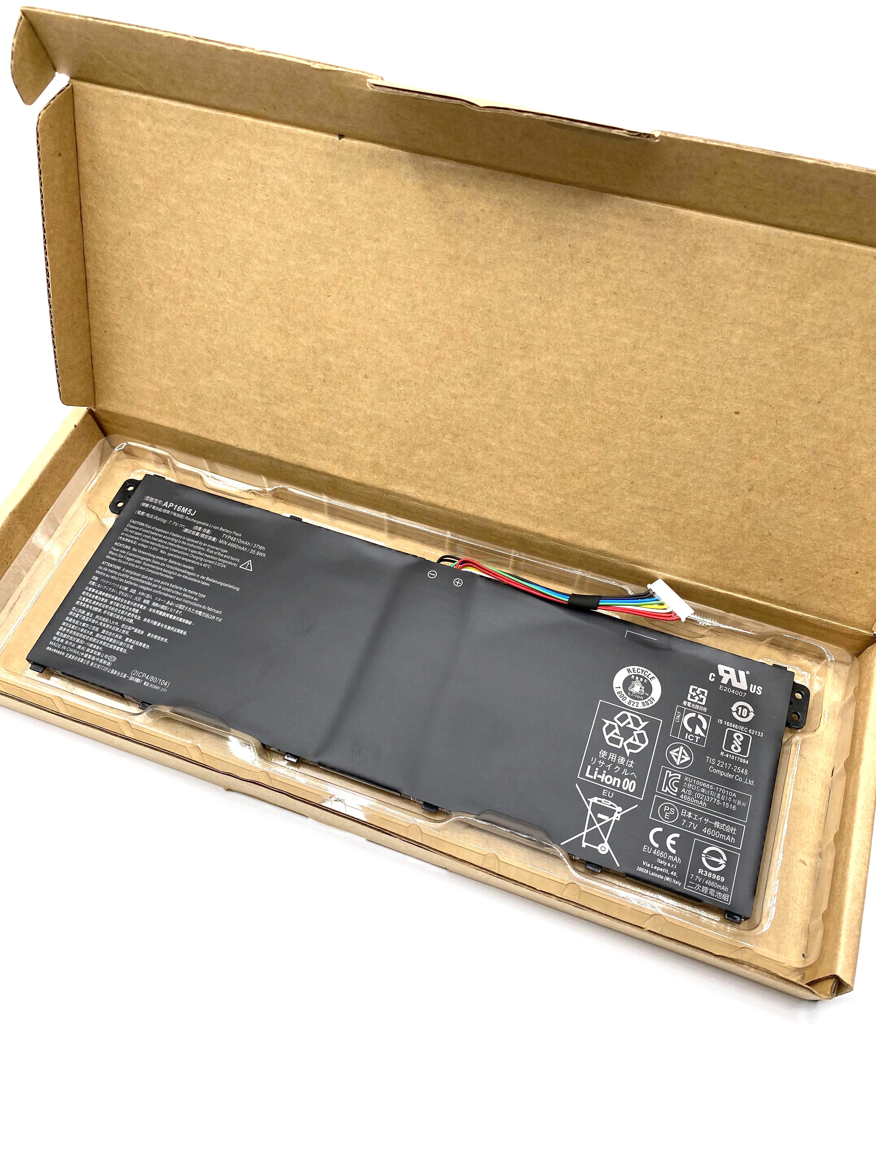 

AP16M5J Laptop Battery For Acer Aspire 1 A114-31 3 A314-31 5 A515-51 3 A315-21 3 A315-51 2ICP4/80/104 KT.00205.005 7.7V 37Wh