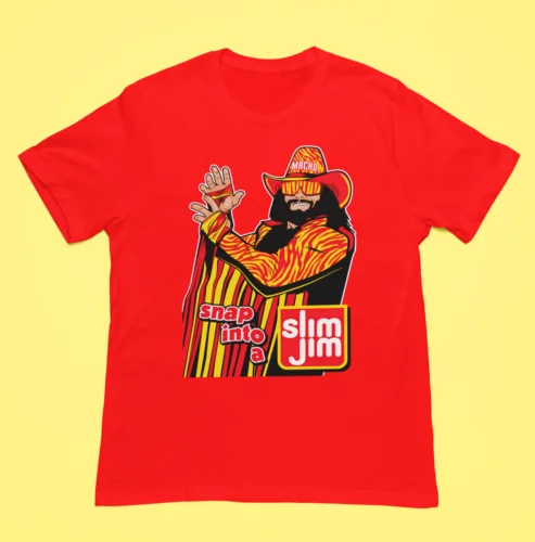 Macho Man Slim Jim WWF Vintage Bella Premium Blend T-Shirt