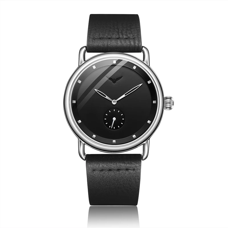 Men's Simple Waterproof Leather Quartz Watch