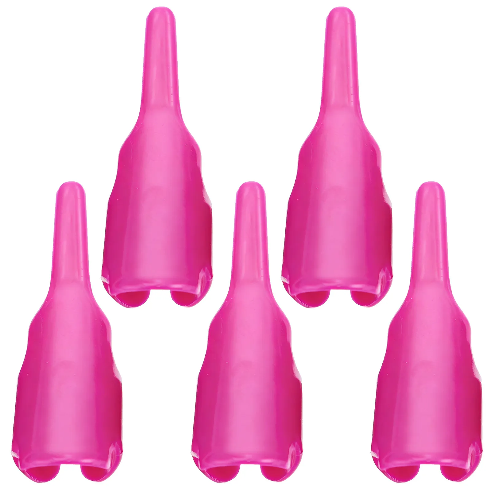 5Pcs Sewing Thimble for Thumb Plastic Finger Protector Quilting Tool Finger Pusher Hand Sewing Fabric Guide Seam Pressing Tool