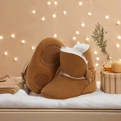 Comfortable Boots For Baby Girls, Soft And Warm Plus Fleece Boots For Indoor Outdoor Walking, Spring And Autumn, Halloween Gift