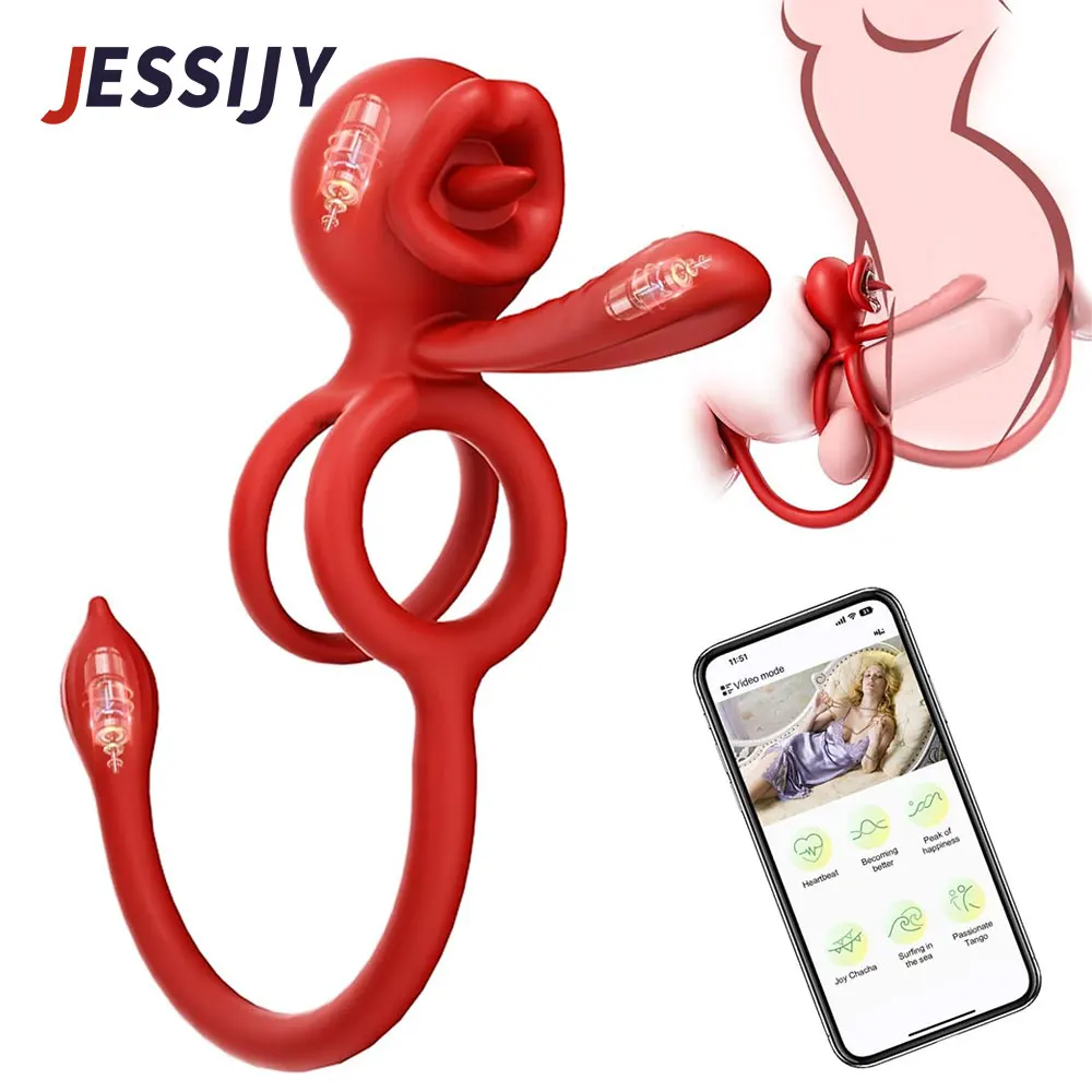 7 طرق تهتز خاتم الديك ألعاب مثيرة حلقة القضيب هزاز البظر محفز مع اللسان لعق الكبار الأزواج الجنس لعب للرجال #1