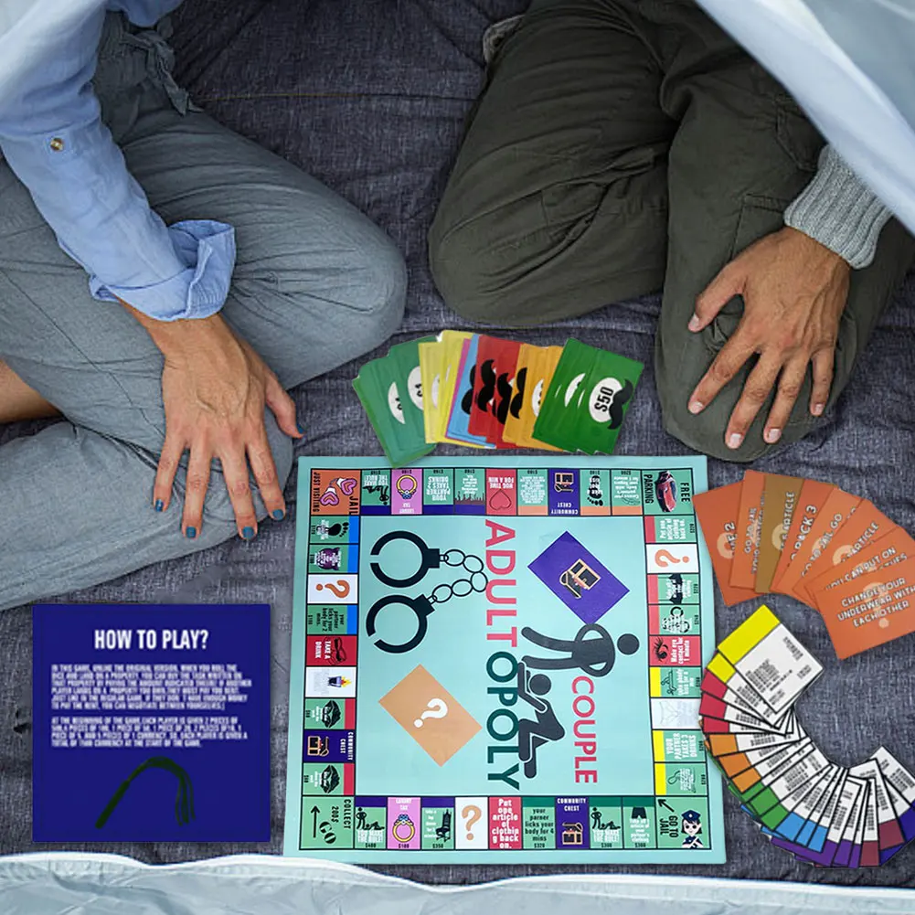 لعبة Adultopoly Board للزوجين للبالغين، لعبة Opoly Board، لعبة محمولة للزوجين، لعبة لوحية ترفيهية، هدايا عيد الحب له