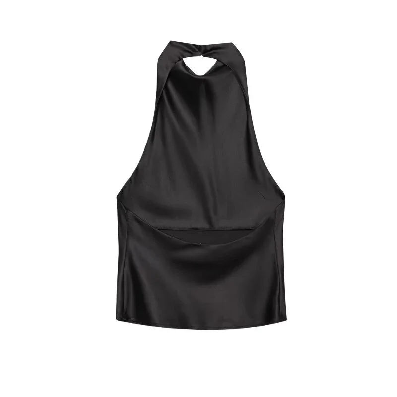 الحرير الساتان الملمس الرسن القمم أكمام زر سترة بلون الصيف أنيقة امرأة قبالة الكتف مثير أزياء LadyTops