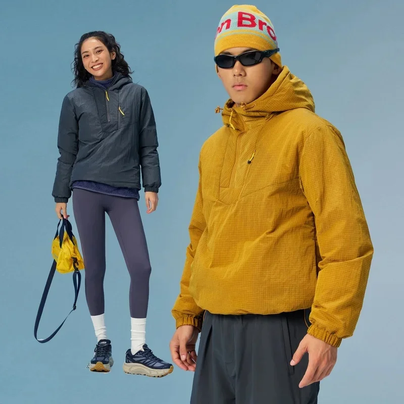 Men Women Winter Outdoor Lightweight Fashion Loose Casual Pullover Hooded Duck Down Jacket Unisex Waterproof Hoodie Coat