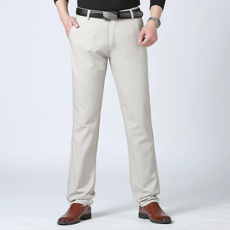 

MRMT 2024 Brand Men's Trouser Thin Middle-Aged And Elderly Casual Men Trousers High-Waist Straight-Leg Man Trousers Father