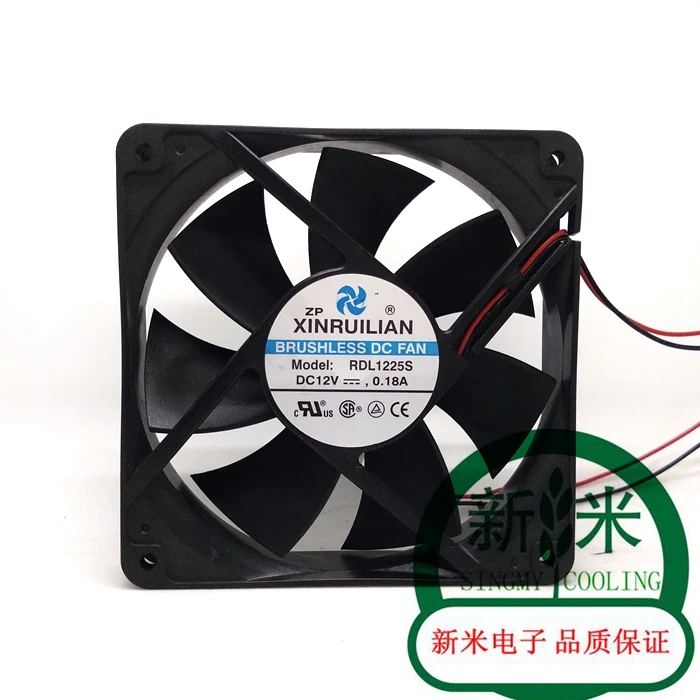 

NEW XINRUILIAN 12025 12CM high air volume silence RDL1225S 12V 0.18A 2lines cooling fan