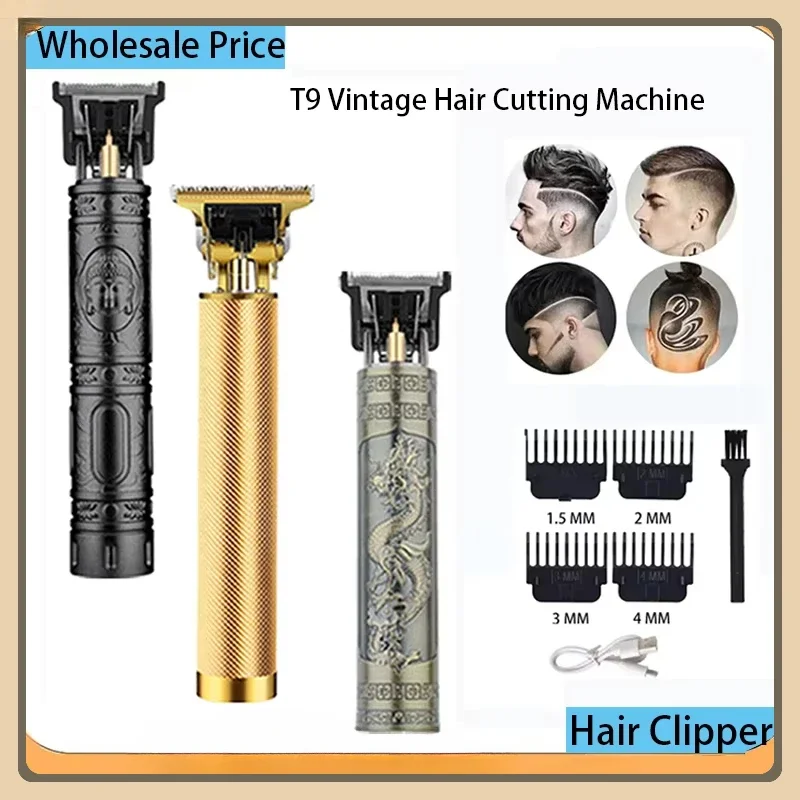 Hair Cutting Machine USB Fast Charging Shaver Barber T9 Vintage Hair Trimmer Cordless Hair Clipper For Men's Barbe image 2