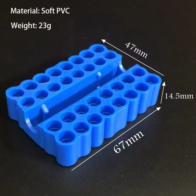 2/4Pcs 32 Holes Screwdriver Bit Holder, 1/4 Inch(6.35mm) Hex Shank Drill Bit Storage Organizer