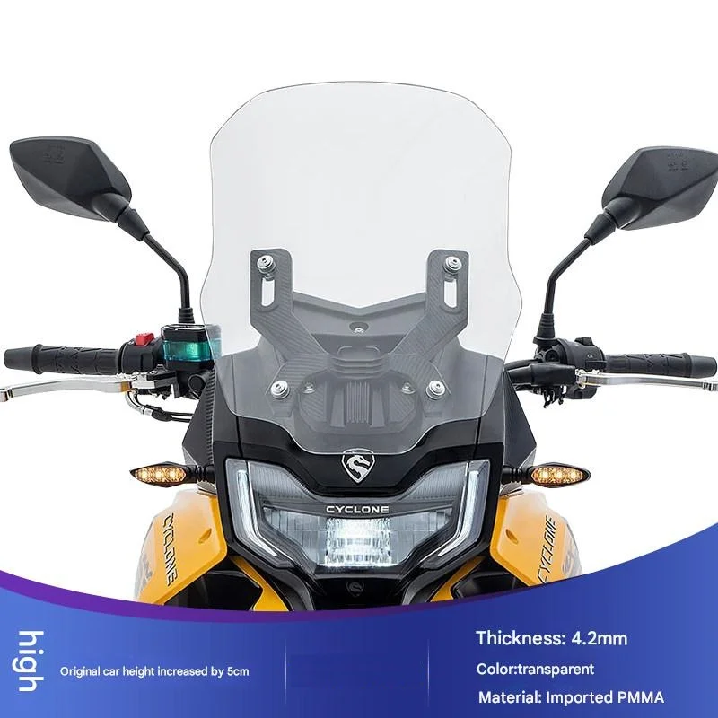 Heightened & Thick Windshield for Zongshen Cyclone RX401, Chest Protector