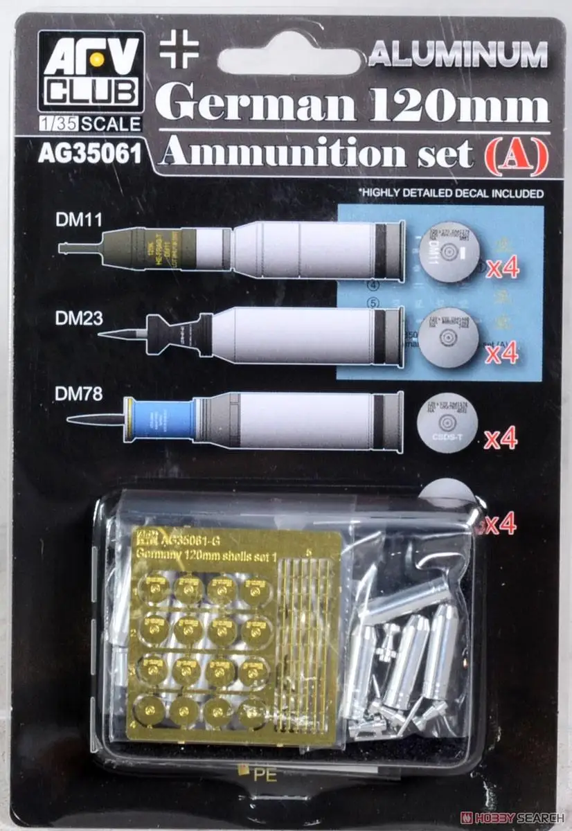 AFV Club AG35061 1/35 Scale German 120mm Ammo Set (A) Aluminum