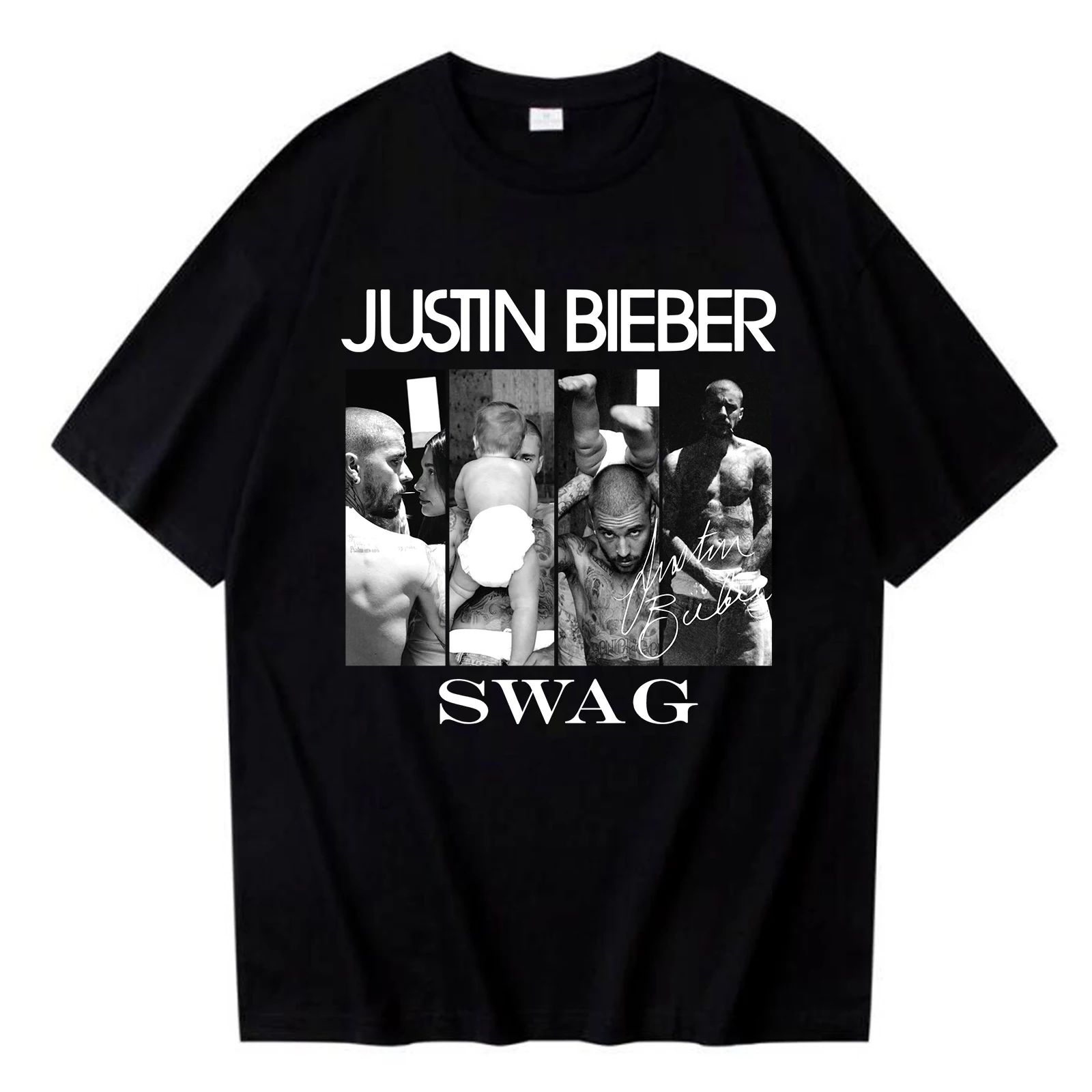 Justin Bieber SWAG 2025 Album T-shirt Harajuku Women Hip Hop Pop Music Girl O-neck Summer Shirt Oversized T Shirt