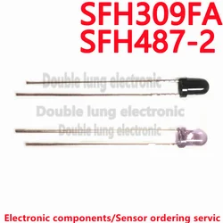 10 pz/100 pz/lotto 3MM diodi emettitori di luce a infrarossi SFH487-2 SFH487 emettitore IR 880NM 100MA radiale, il ricevitore SFH409FA SFH409