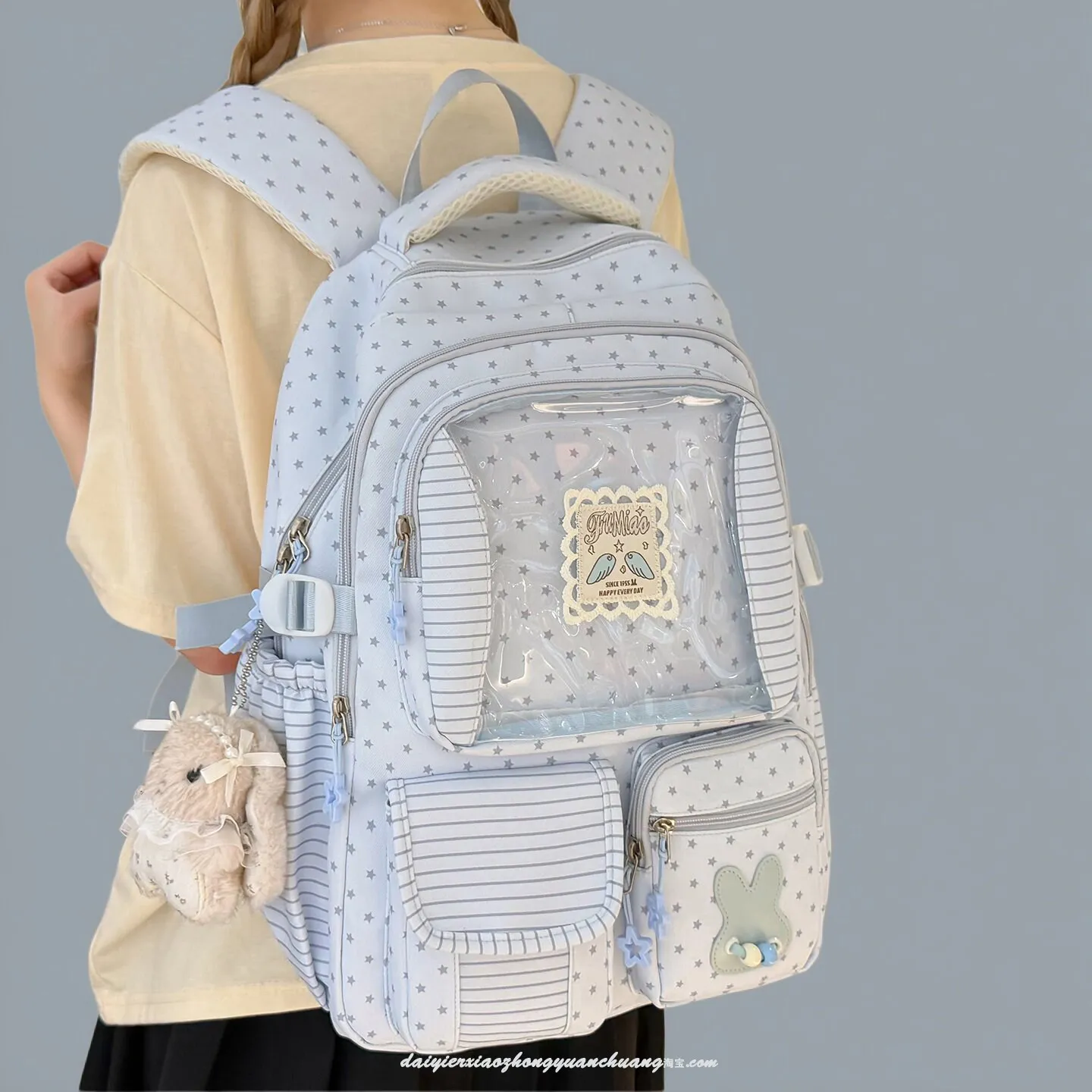 Girly Style Student Weight Relief Spinal Protection Large Capacity Middle High School Student LTA Bag Campus Schoolbag for Women