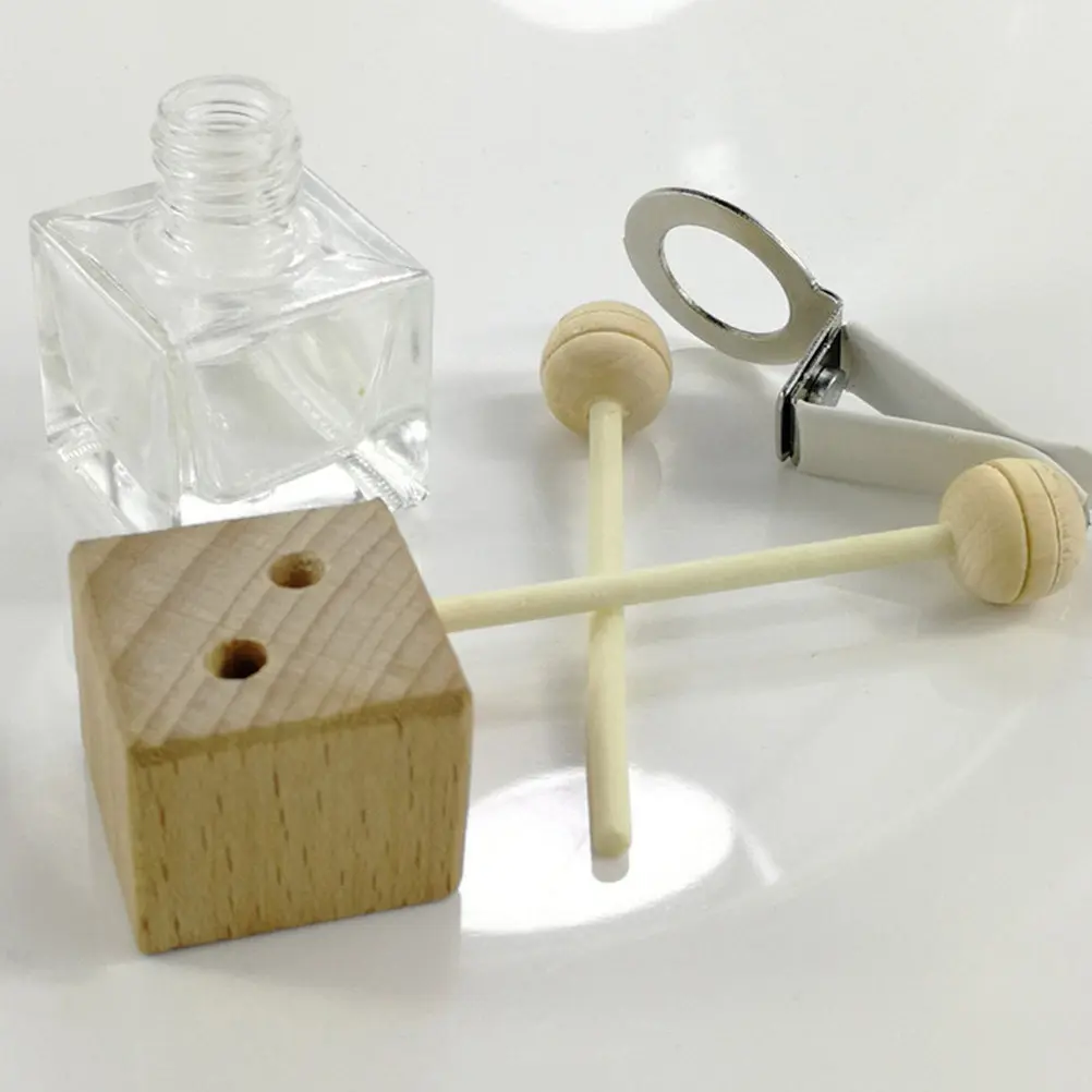 

6Pcs Premium Clear Glass Essential Oil Diffuser Bottles for Car Perfume Aromatherapy Refillable Leakproof Car Aroma Diffuser