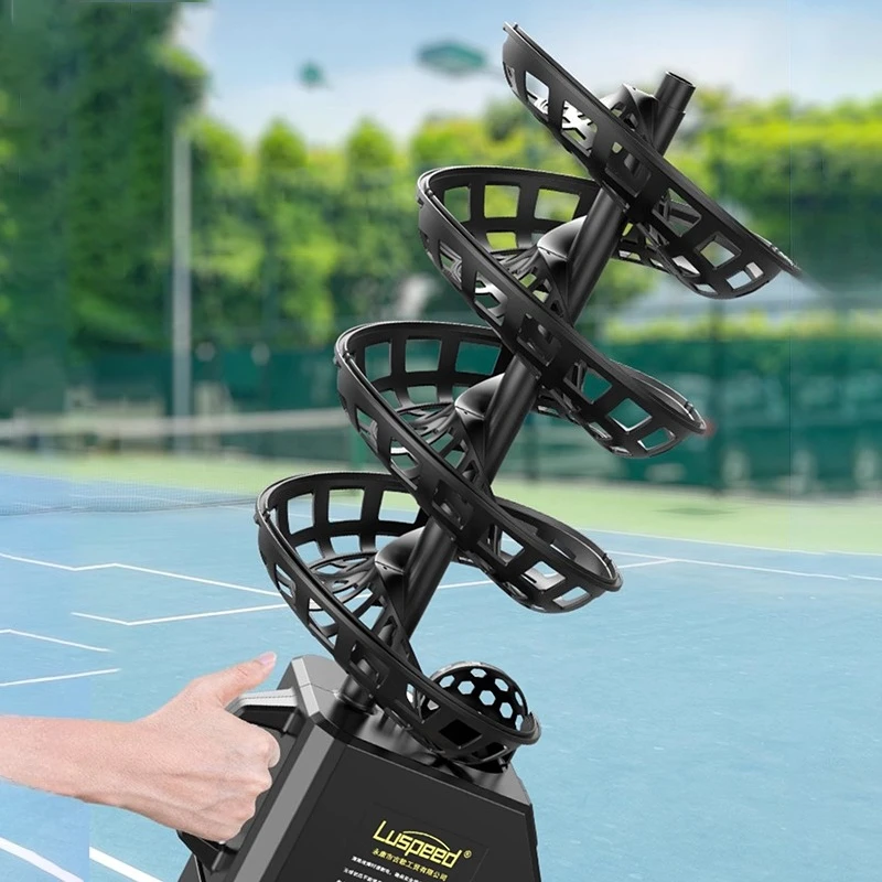 Mesin Pelontar Bola Tenis Otomatis Portabel, Alat Latihan Tenis, Mesin Pengantar Bola untuk Olahraga Luar Ruangan