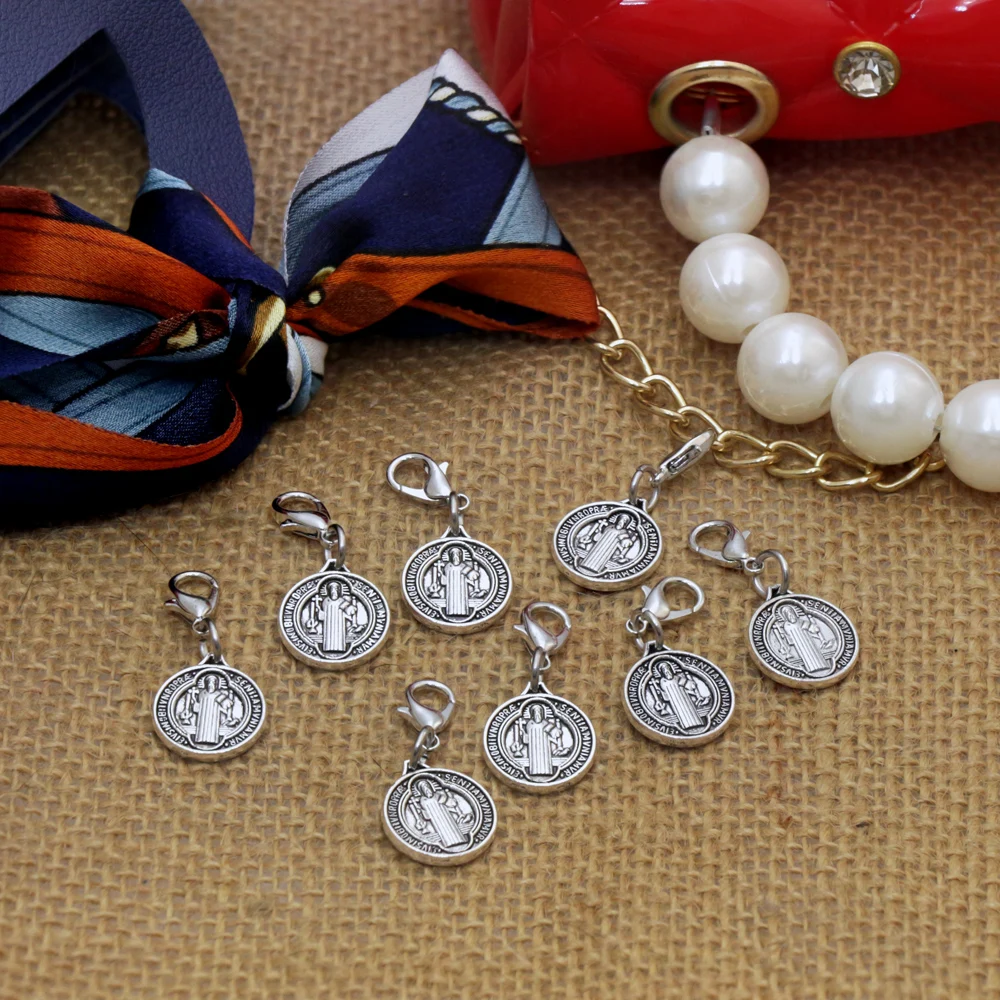 10PCS Saint Benedict Medal Keychains, Religious Gift