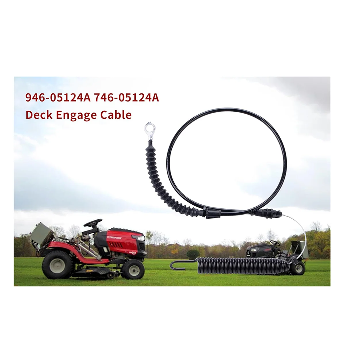 ABFKL 946-05124A 746-05124A Deck Engage Cable Fit for Craftsman, MTD,Yard Machines,Troy-Bilt,Husky,Murray Lawn Mowers Tractor