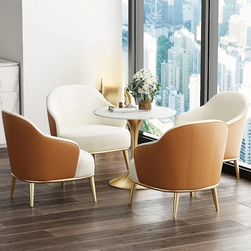 Negotiation Sofa Chair Table Set Living Room Sofa Rest Area Office Reception Area Single Sofa Chair Tiger Chair