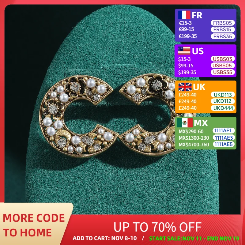 

Vintage Jewelry Luxury Brand Gold Color C Shape Flower Earrings With Pearl Studs Dolphin Woman 2025 Charm Antique Accessories