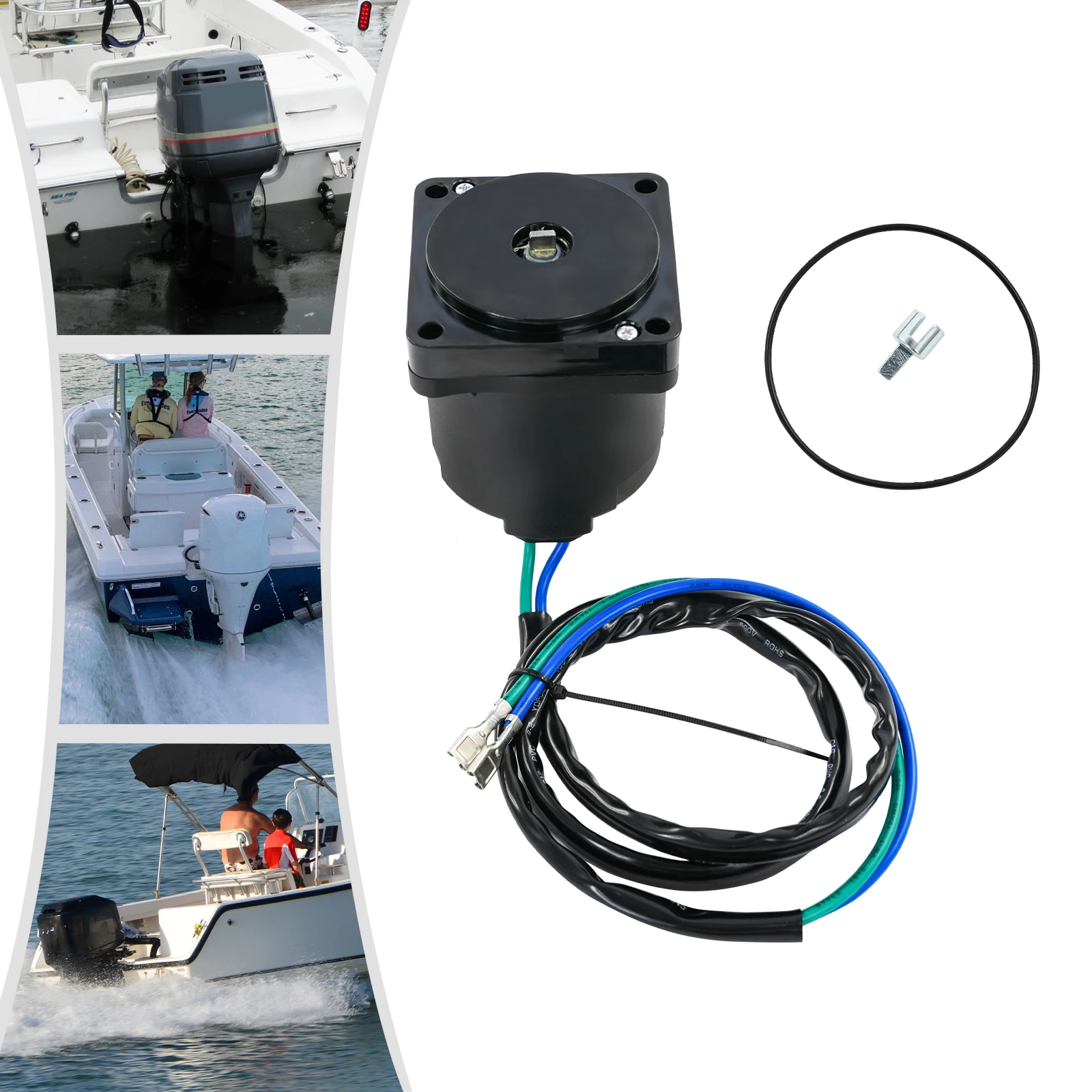 

Replacement Tilt Trim Motor for Outboard Black Electric Engine Excellent Defense 250W Space-saving Tilt Trim Motor