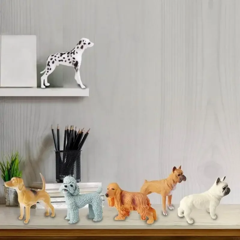 Realistische Hund Statische Modell Hohl Figur Spielzeug Tier Figur Statue Hunde Figur Set Kinder Sammeln Spielzeug Kuchen