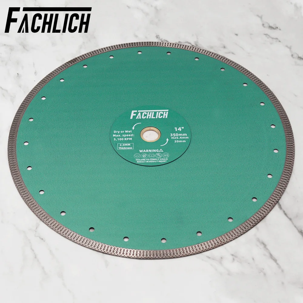 FACHLICH 1/2pcs 350m Diamond Cutting Disc Tile X Mesh Saw Blade Cutter Porcelain Marble Ceramic Granite 14inch Dry Cut Plat