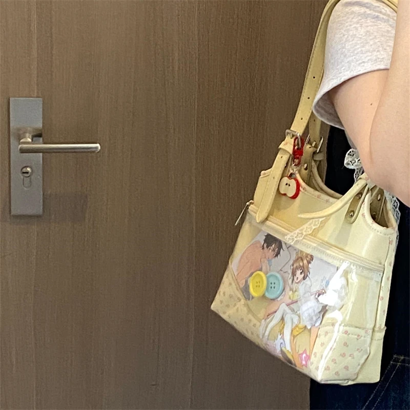 Ita Bag Autumn New Sweet Shoulder Bag Popular Trendy Transparent Underarm Bags Teenage Girls All Match Сумка Bolsos Mujer