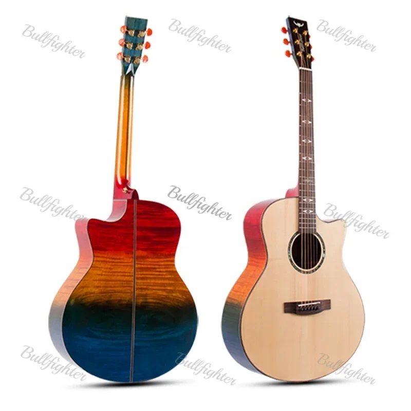 Bullfighter Acoustic Guitar High Quality Bullfighter D-4  Handmade Stringed instruments colorful Acoustic Guitar