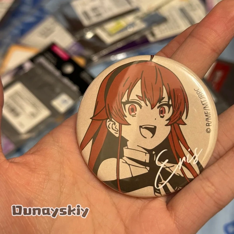 901​​Mushoku Tensei Jobless Reincarnation Tin Badge Button Pin Anime Comic Con Collectible Brooch Character Souvenir Deation​