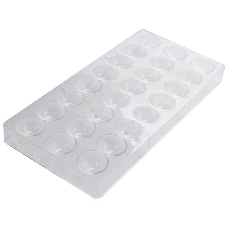 4X 24 Holes Semi Sphere Chocolate Mould Polycarbonate Chocolate Bar Mold Half Ball Candy Maker Mold Bakeware