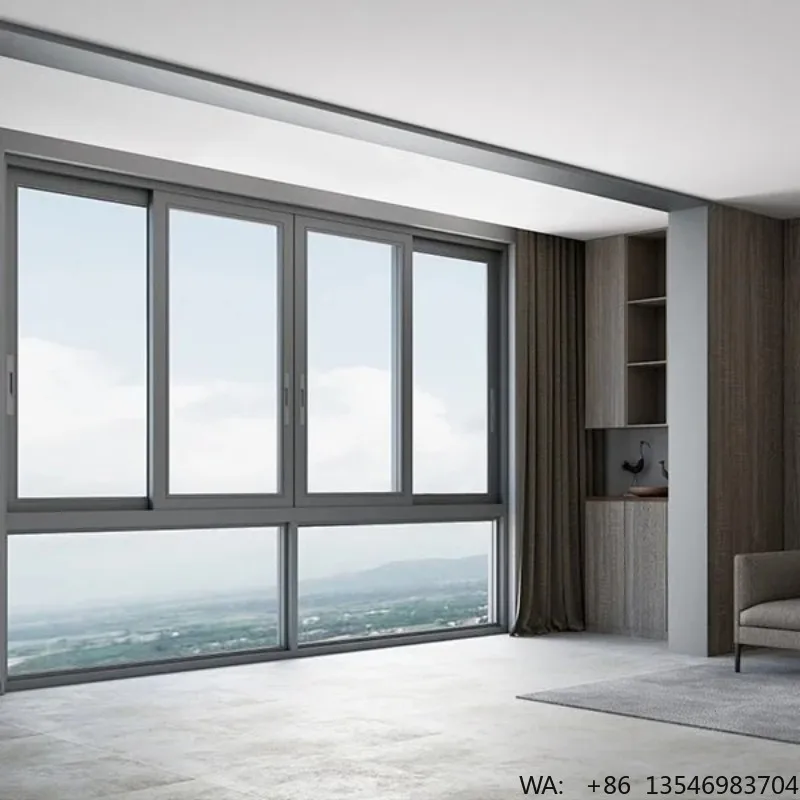

Hurricane Impact Double Glazed Aluminum Sliding Window Soundproof Waterproof Anti-Impact Residential Door Window
