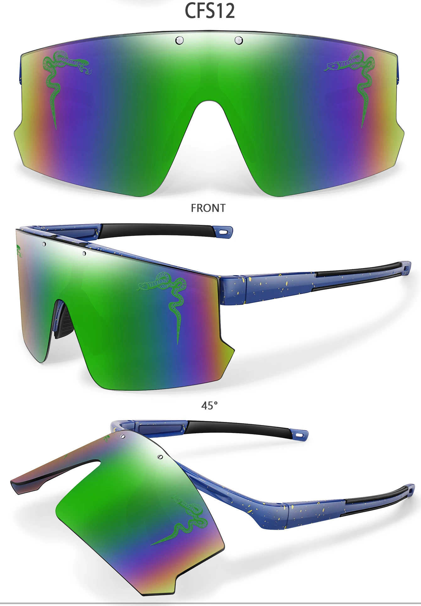 Modische Sonnenbrillen Winddichte Sport-Flip-On-Brillen UV400 MTB-Brillen für Outdoor-Radfahren Laufen Unisex Party-Sonnenbrillen – Detail 9