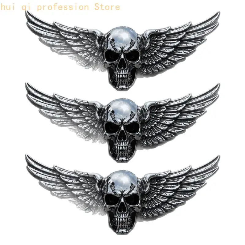 3D Winged Skull Badge Accent Fairing for Garage and Bike Builds H8WE