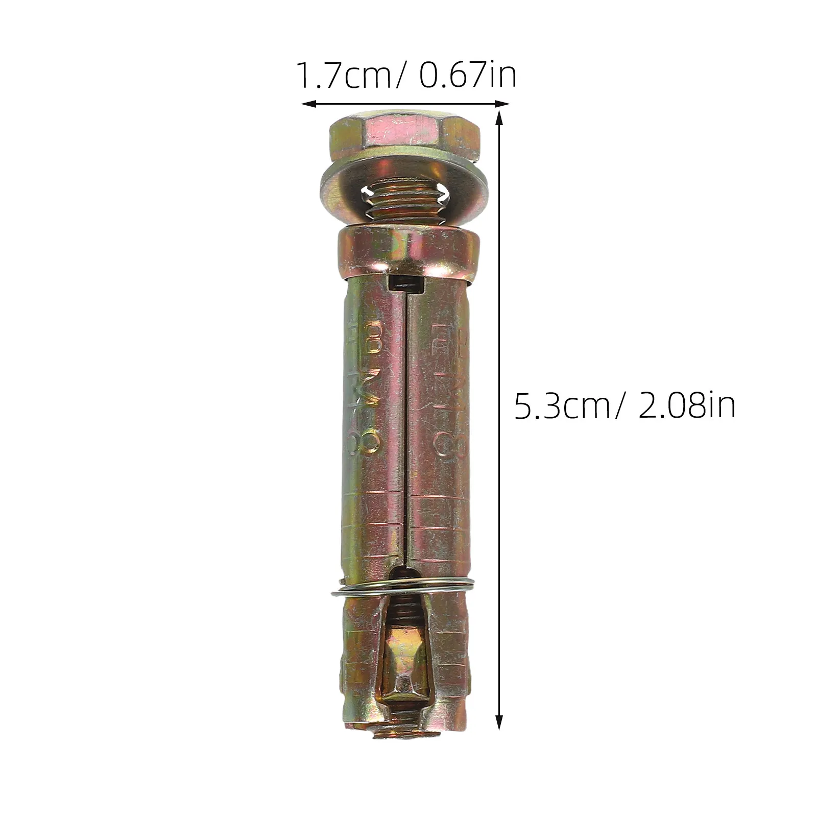 12Pcs Heavy-Duty Shield Anchor Bolts for Concrete & Masonry – Expansion Anchors for DIY, High Shear & Tensile Strength