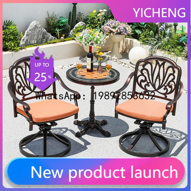 

ZZ-5 European Style Outdoor Leisure Courtyard and Balcony Garden Outdoor Waterproof Rust-Free Cast Aluminum Coffee Table
