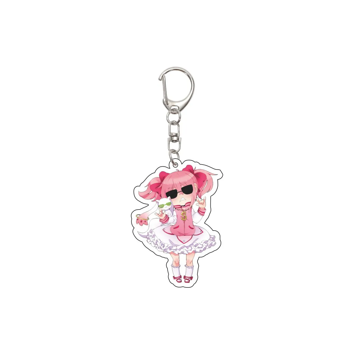 55MM Anime Puella Magi Madoka Magica Kaname Madoka Tomoe Mami Miki Sayaka Sakura Kyouko Kyubey Acryl-Schlüsselanhänger Niedliche Geschenke – Detail 2