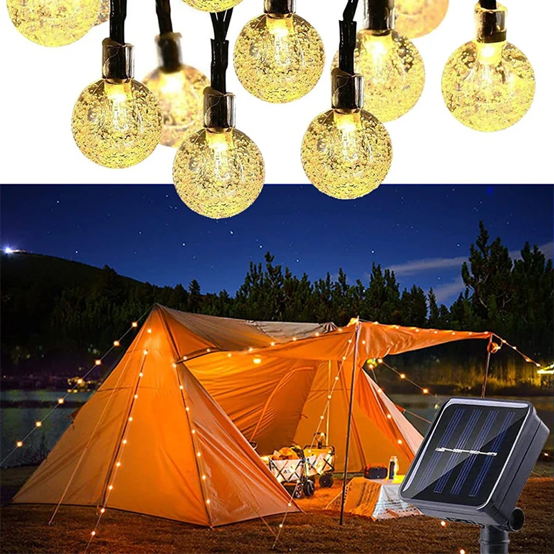 

20/50/100LED Solar Bubble Ball Light String Wedding Outdoor Garden Home Patio Holiday Ramadan Tree Decoration Solar Garland Lamp