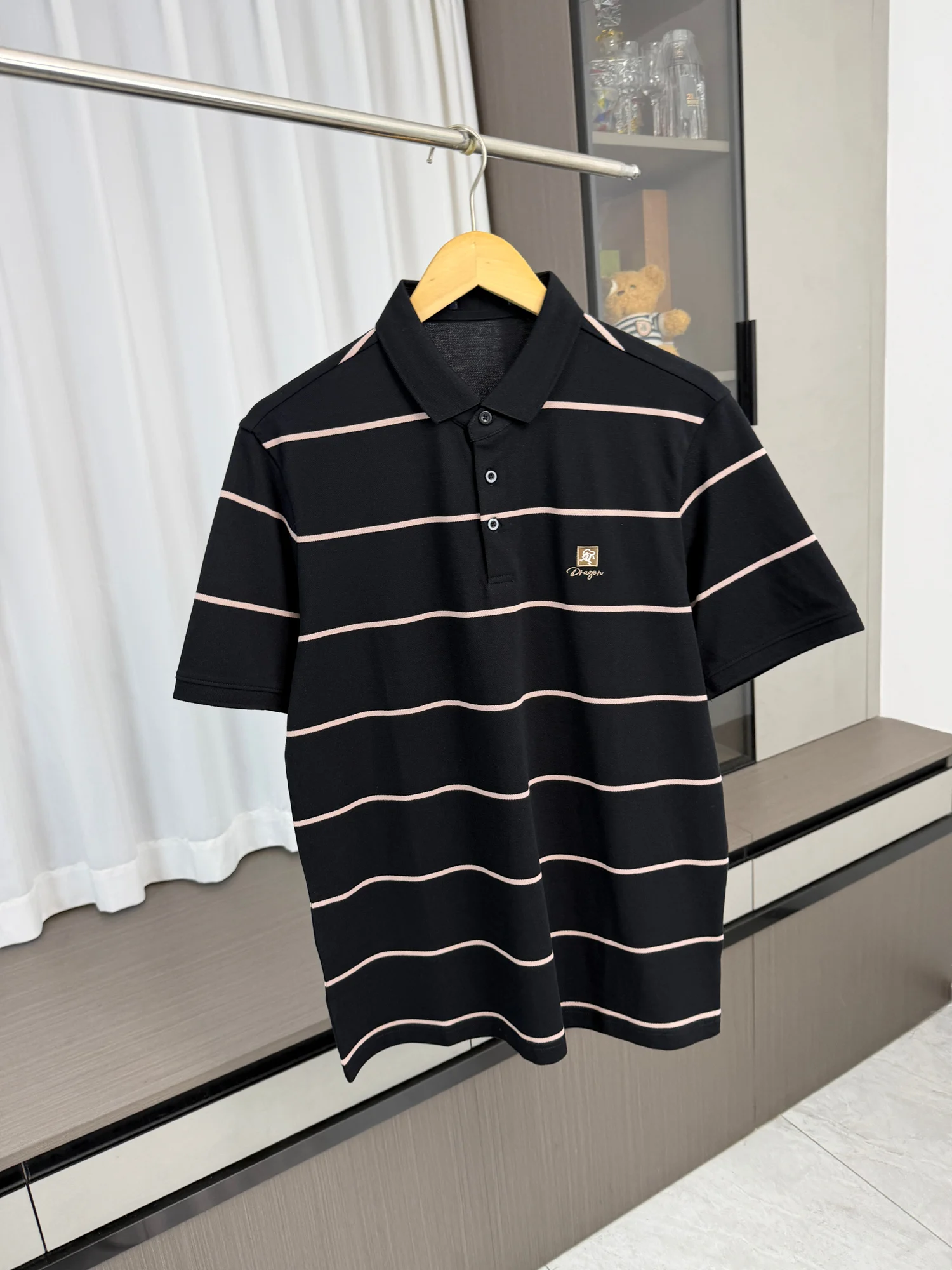 Comfortable Breathable Men's Summer Business Casual Striped  Shirt Short Sleeve Tagless Fashion Urban Style Youth Wear