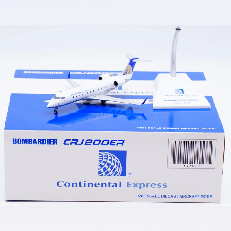 XX2653 Alloy Collectible Plane Gift JC Wings 1:200 Continental Express Bombardier CRJ-200ER Diecast Aircraft Jet Model N667BR