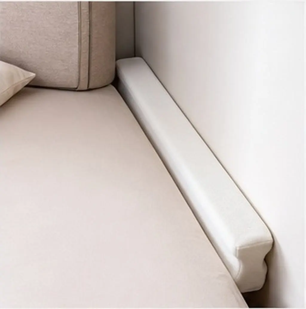 T Shaped Bed Gap Filler 31.5 80Cm Mattress Spacer Bridge Bed Wall Foam Insert Removable Washable Cover